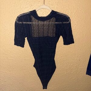 Abercrombie & Fitch Navy Lace Bodysuit